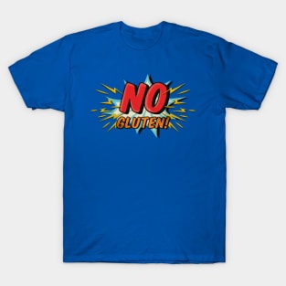 No Gluten Message - Comics Style - Retro T-Shirt